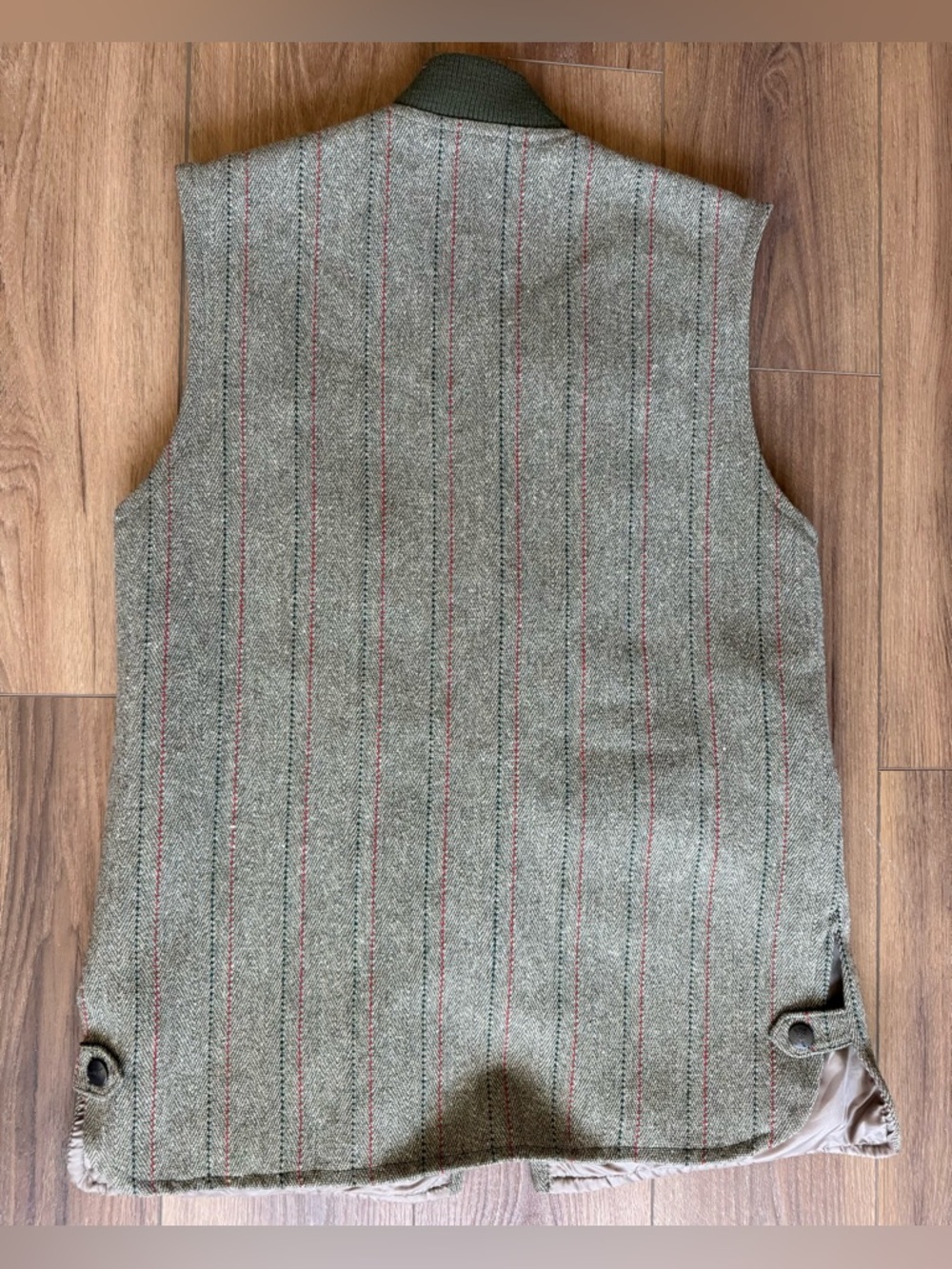 Beaver of Bolton Tweed Shooting Vest Green Hunting Waistcoat Men Sz 42 Medium - Picture 4 of 6